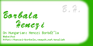 borbala henczi business card